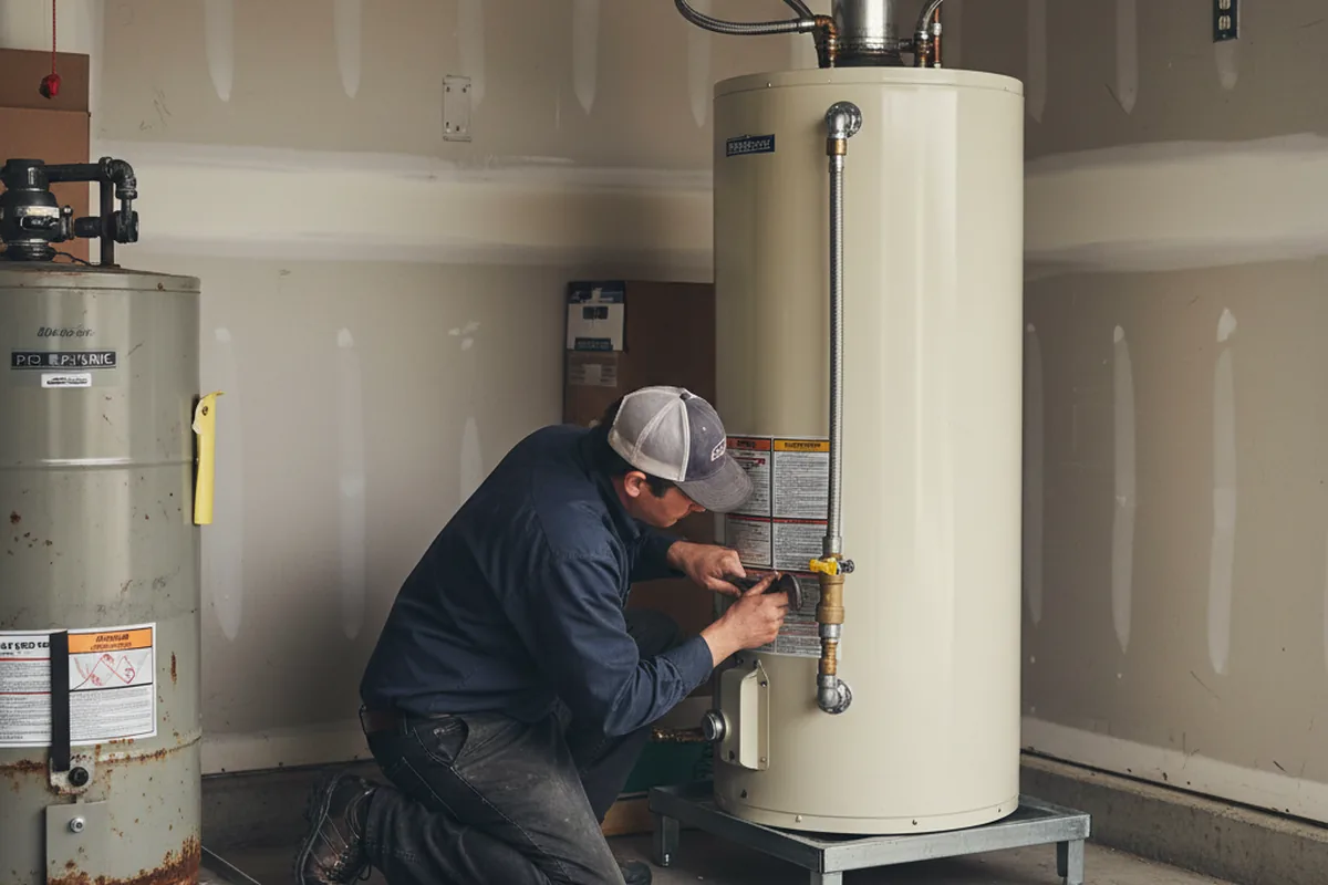 Water heater and shutoff valve replacement in Stony Point